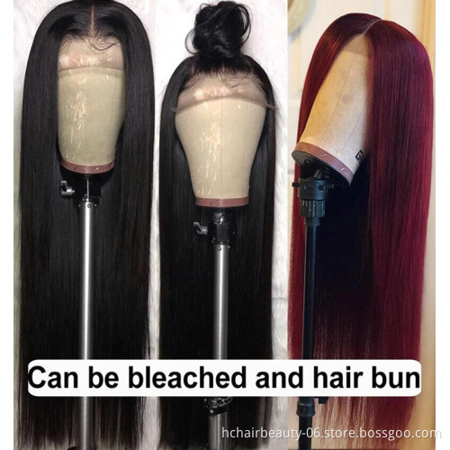 150% 180%  deep wave 13x4 pixie cut lace front human hair wig brazilian hair 613 hd lace frontal wigs for black women